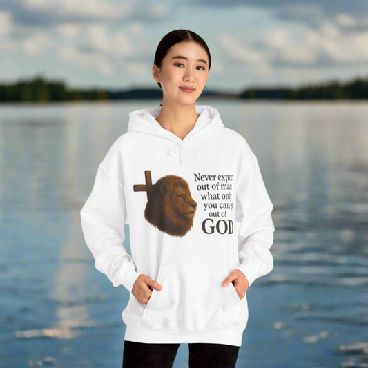 Lion of Judah Faith Hoodie – "Only God" Unisex Heavy Blend Sweatshirt