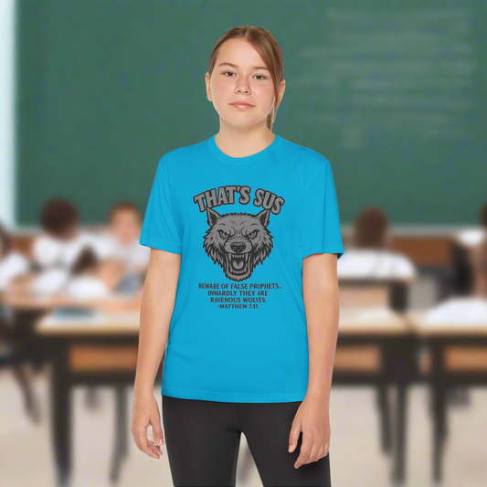 Tee - Christian 'That’s sus' Matthew 7:15 Design