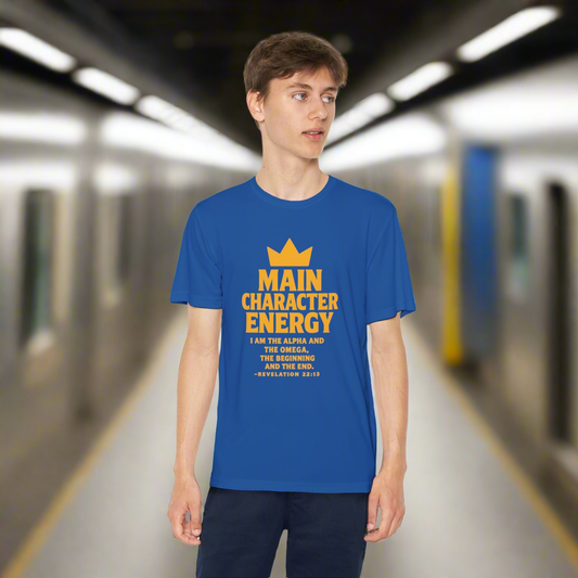 Christian Youth Tee - Main Character Energy - Revelation 22:13