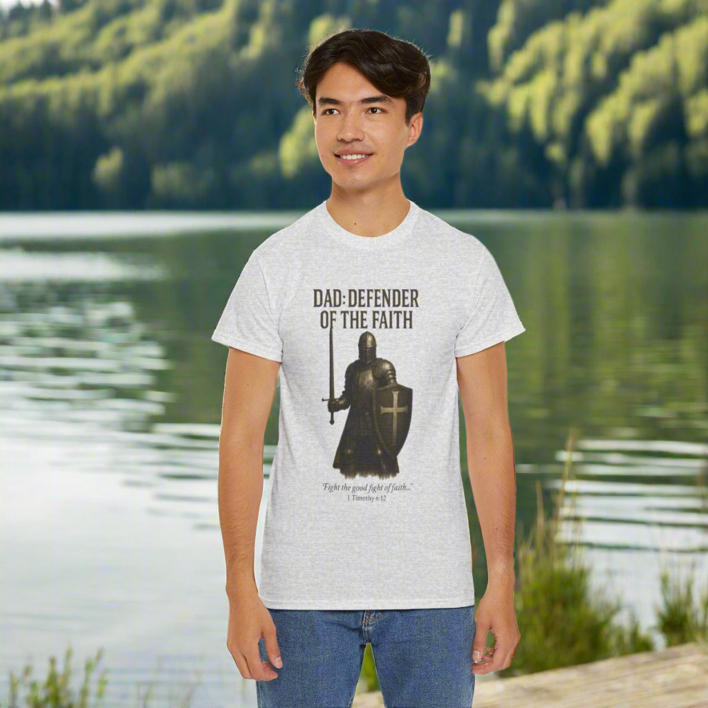 Christian Tee - Dad: Defender of the Faith, Unisex