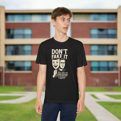 Christian Tee - Don't Fake It - Youth